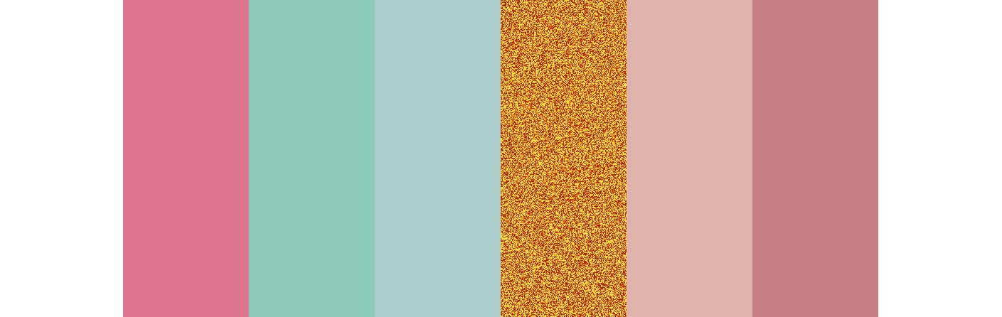 Rose Pink, Mint & Blush with Gold wedding color palette