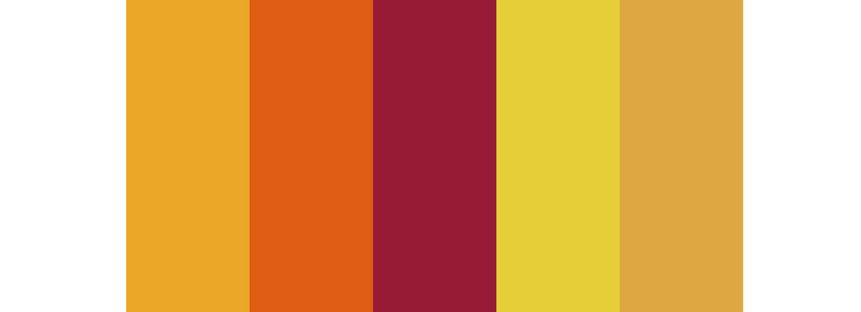 Marigold, Burnt Orange & Wine wedding color palette