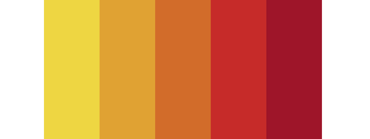 Yellow-to-Red Sunset wedding color palette