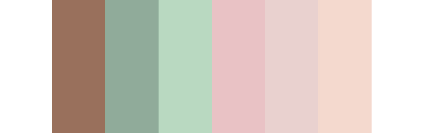 Mocha, Sage, Mint & Blush wedding color palette