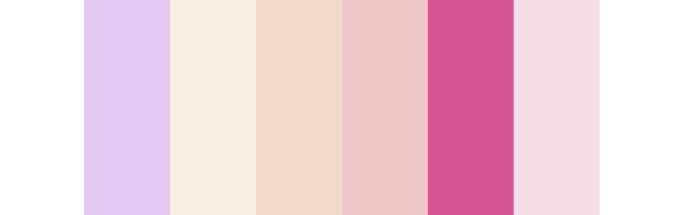 Lilac, Peach & Pink wedding color palette