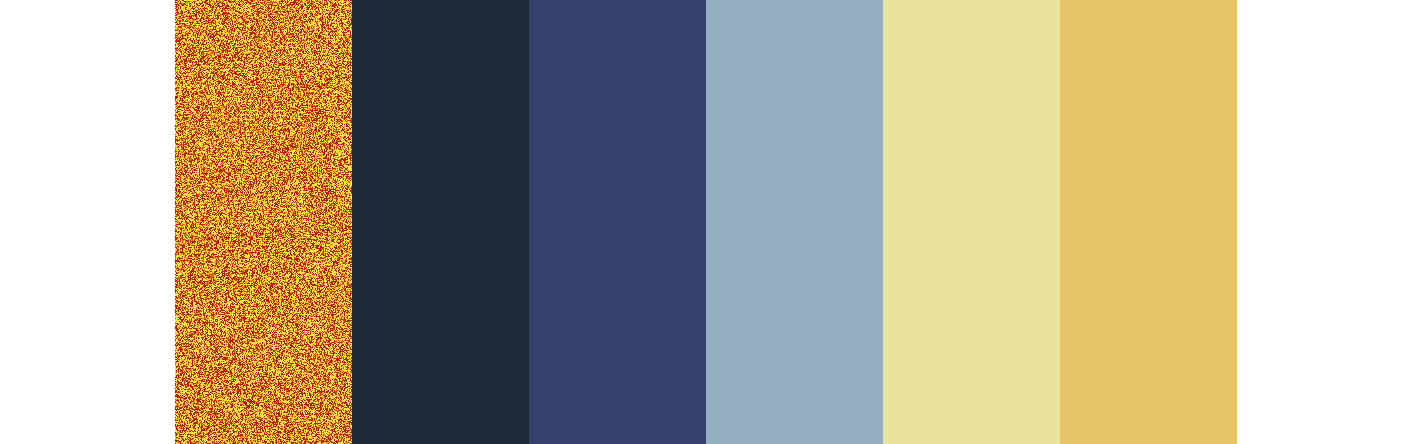 Navy, Indigo, Dusty Blue & Butter Gold wedding color palette
