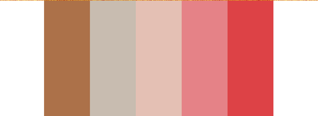 Cinnamon, Nude, Pink & Red wedding color palette